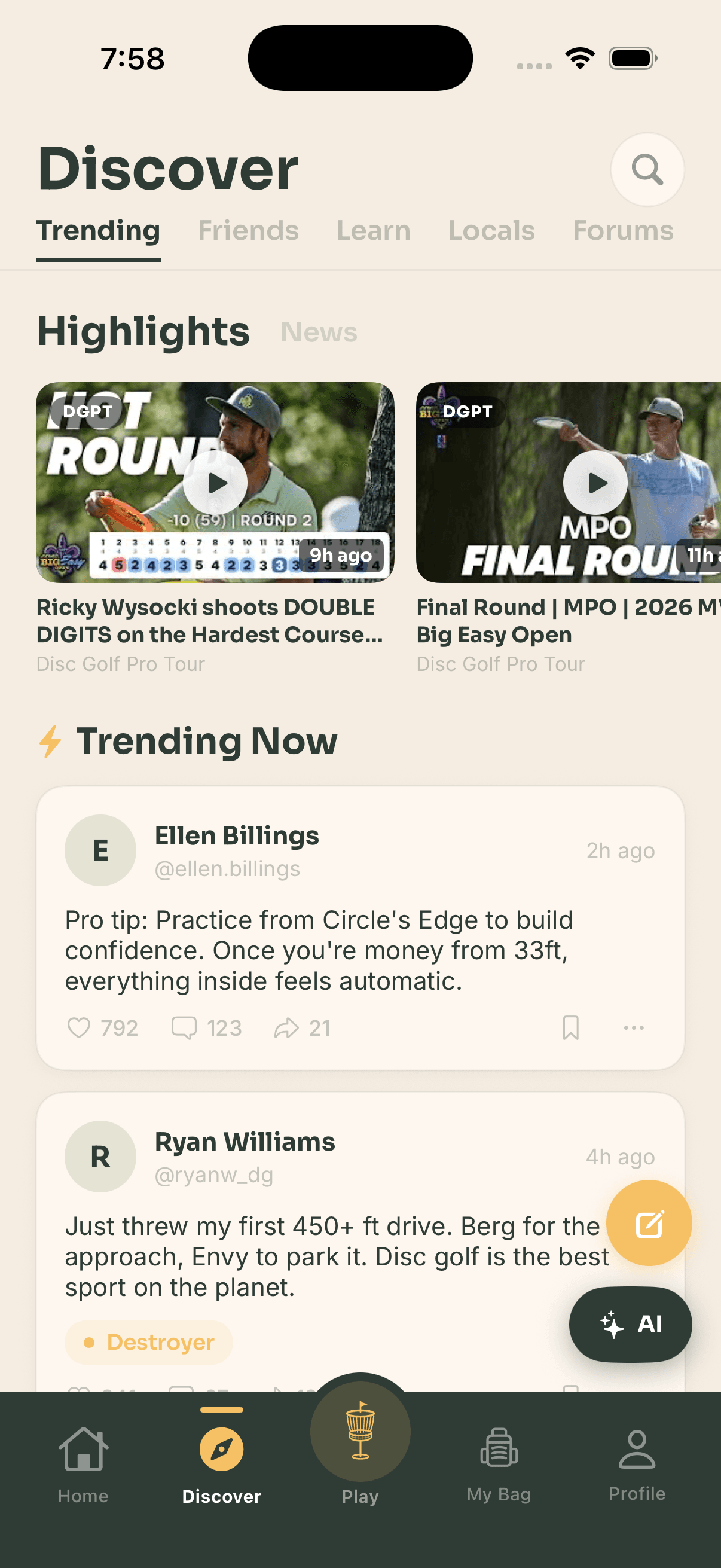 How to Use the Discover Tab